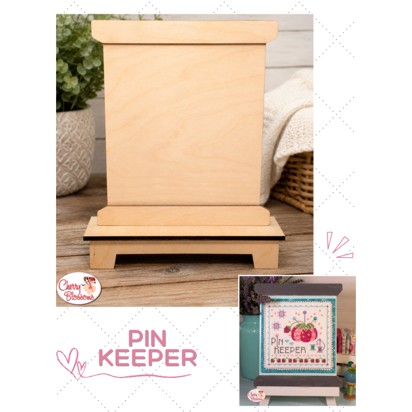 Cherry Blossoms | Pin Keeper Wooden Backer NM2026