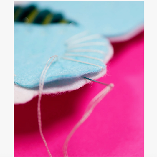 Benzie Design | Blue Moth Ornament Wool Felt Applique Kit