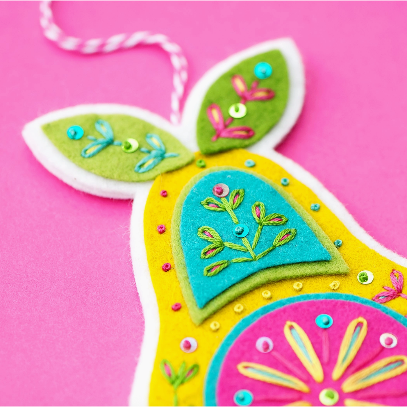 Benzie Design | Partridge and Pear Wool Felt Ornament Appliqué Kit