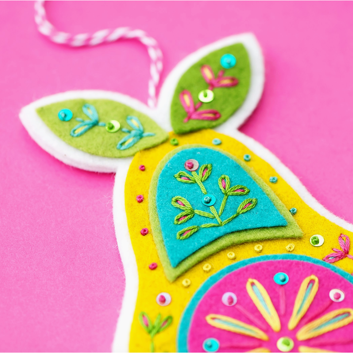 Benzie Design | Partridge and Pear Wool Felt Ornament Appliqué Kit