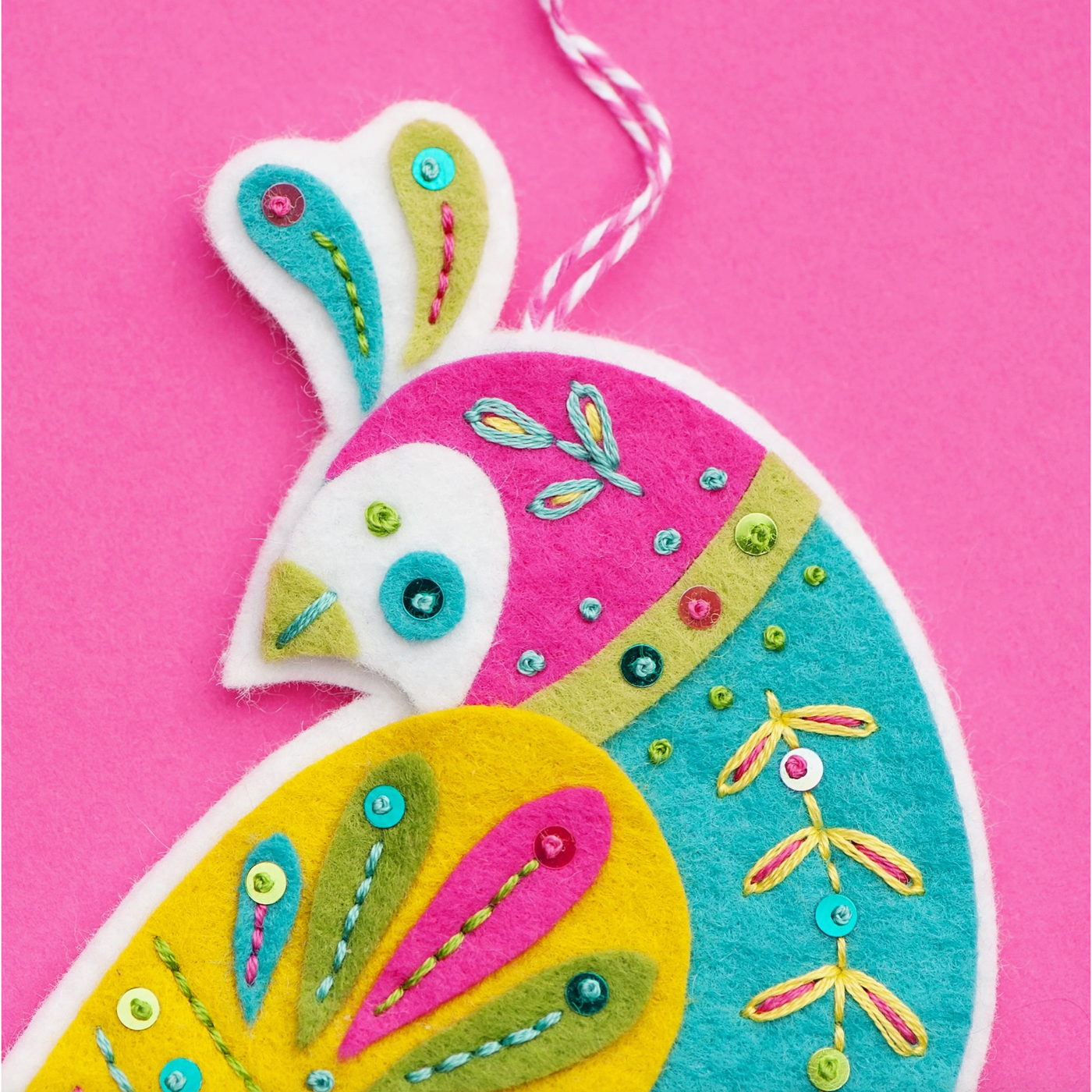 Benzie Design | Partridge and Pear Wool Felt Ornament Appliqué Kit