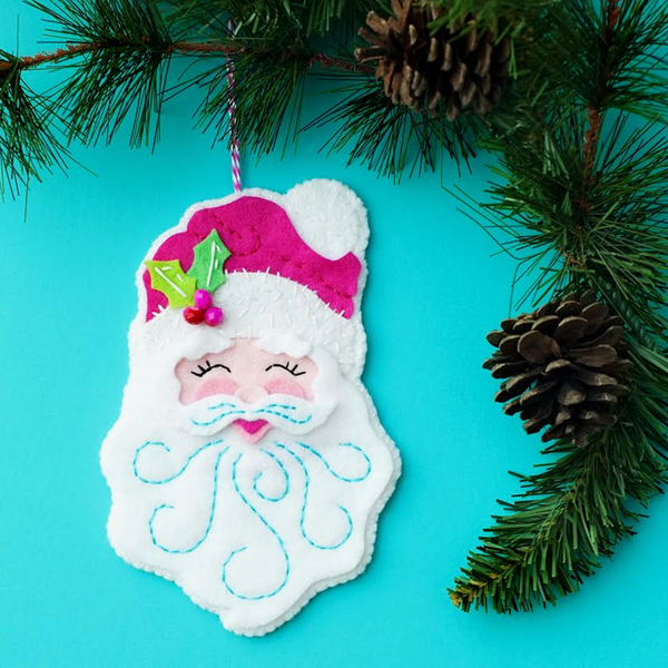 Benzie Design | Santa Ornament Wool Felt Appliqué Kit