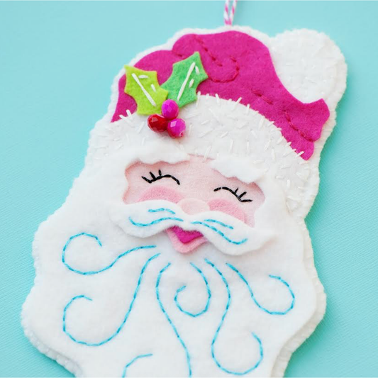 Benzie Design | Santa Ornament Wool Felt Appliqué Kit