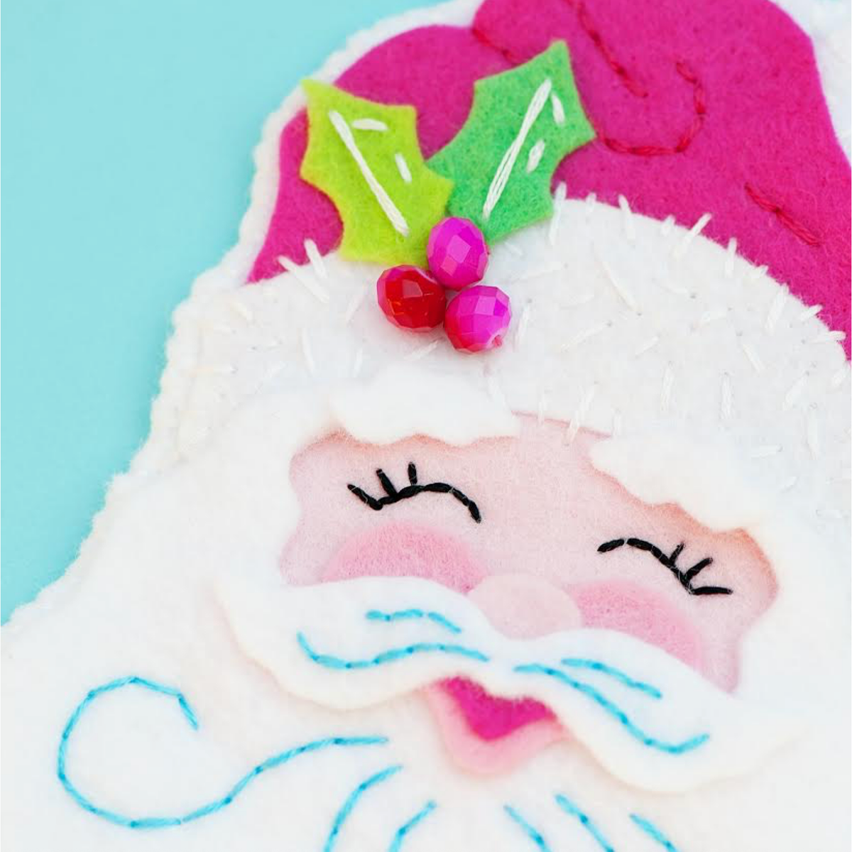 Benzie Design | Santa Ornament Wool Felt Appliqué Kit
