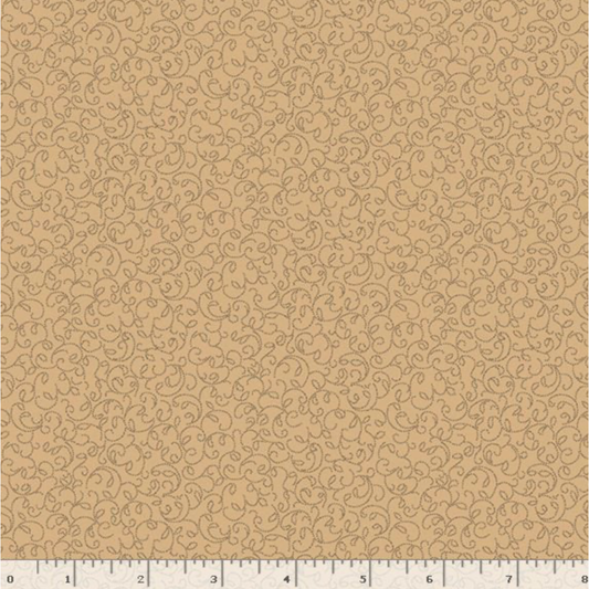 Black Sheep Cottons ~ Wispy Leaf ~ R171939D BEIGE