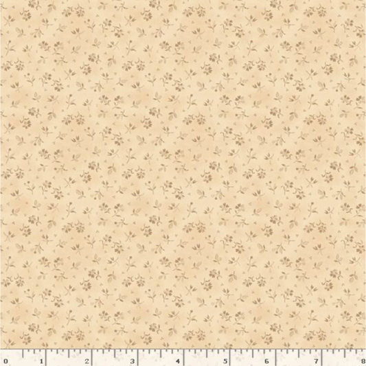 Black Sheep Cottons ~ Country Flowers ~ R171944D CREAM