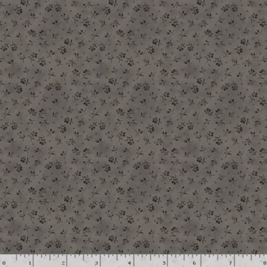 Black Sheep Cottons ~ Country Flowers ~ R171944D GRAY