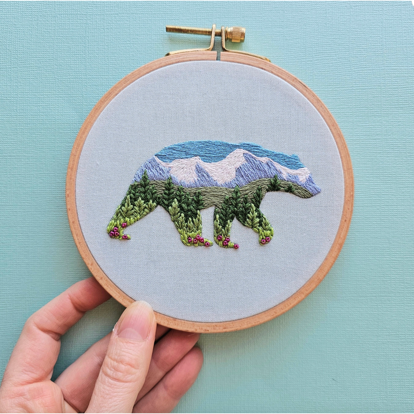 Jessica Long Embroidery | Mountain Bear Embroidery Kit