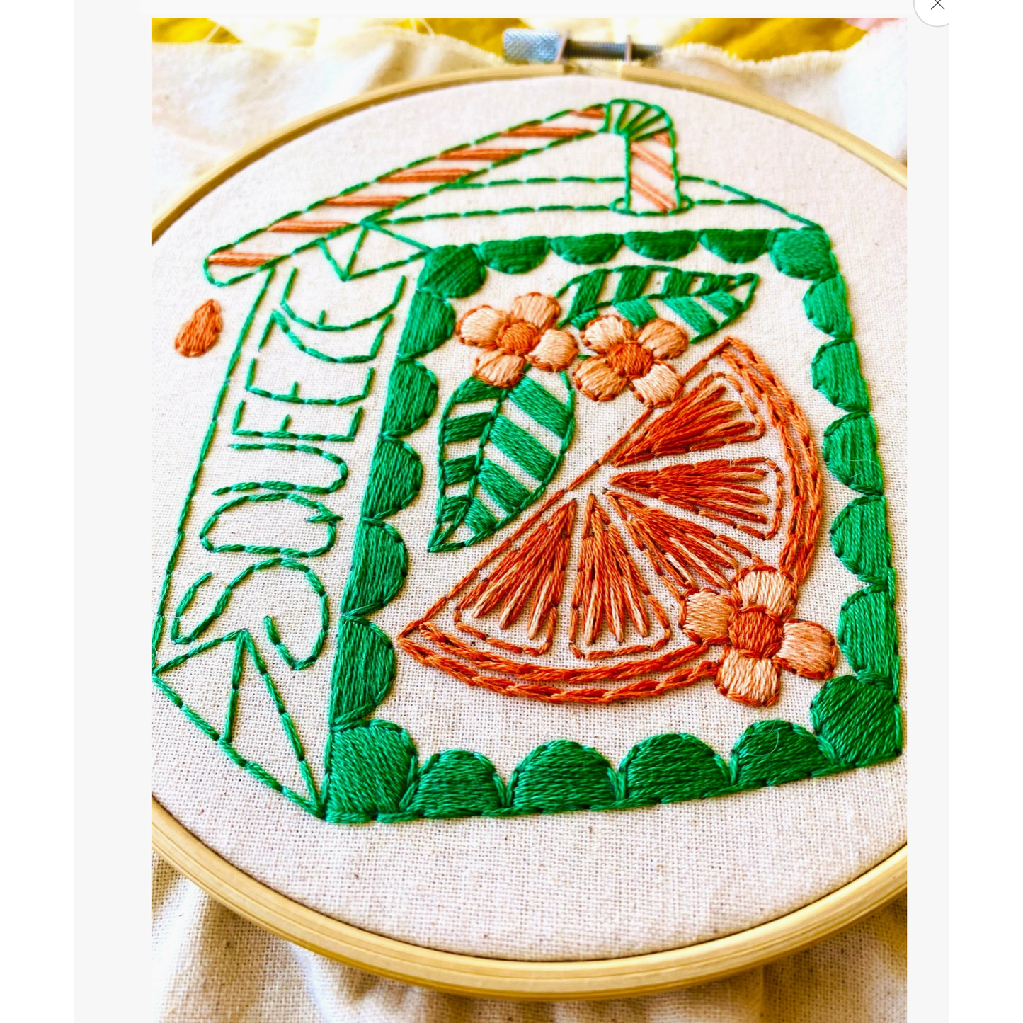 Hook, Line & Tinker | Orange Juice Box Embroidery Kit