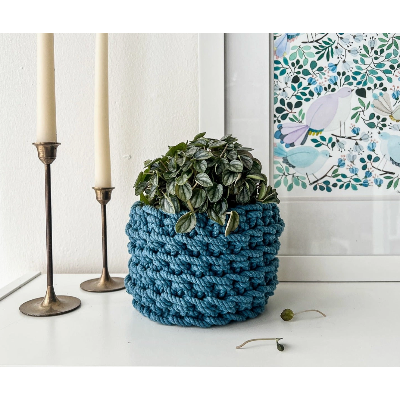 Flax & Twine | Brooklyn Basket Crochet Kit - Blush