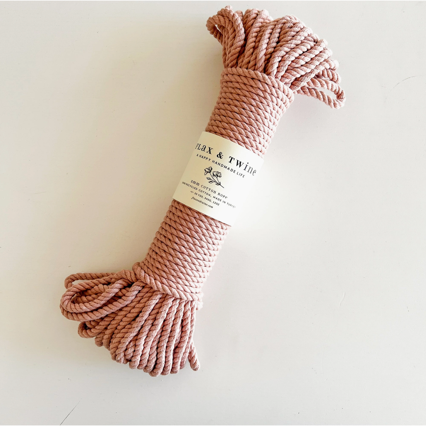 Flax & Twine | Brooklyn Basket Crochet Kit - Blush
