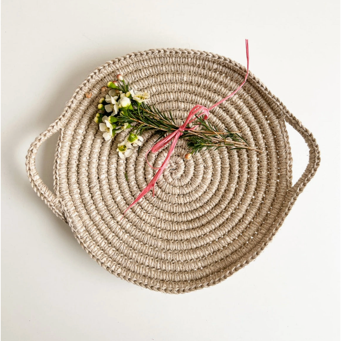 Flax & Twine | Skye Linen Basket Crochet Kit - Rust