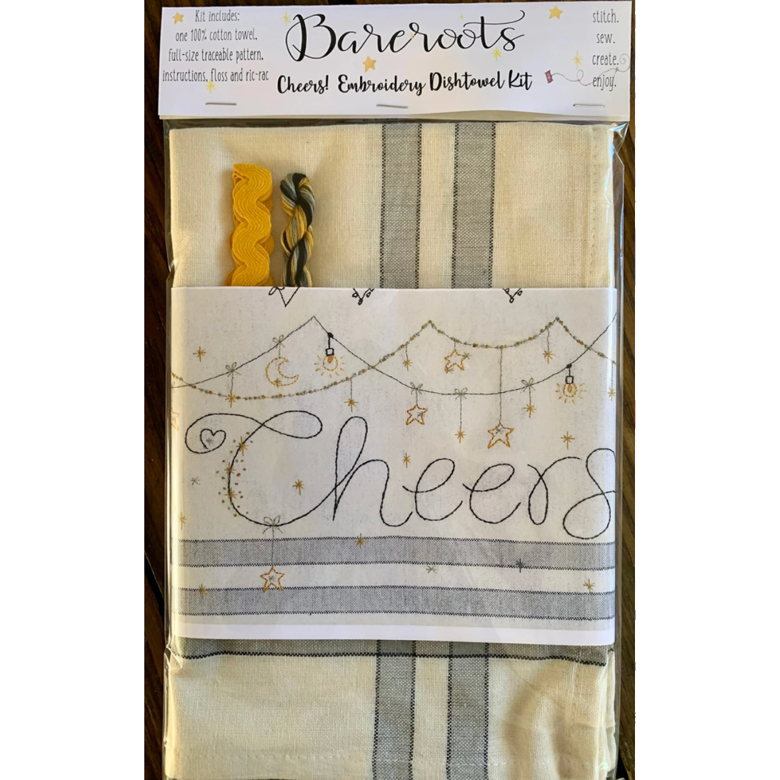 Berroots ~ Cheers! Embroidery Dishtowel Kit