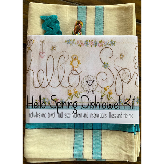 Bareroots | Hello Spring Embroidery Dishtowel Kit