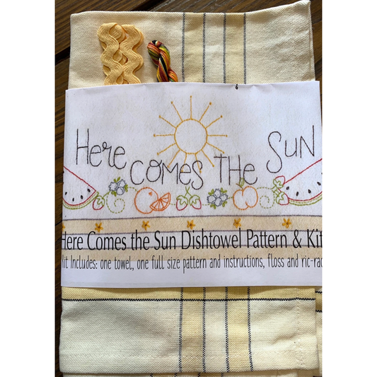 Bareroots | Here Comes the Sun Embroidery Dishtowel Kit