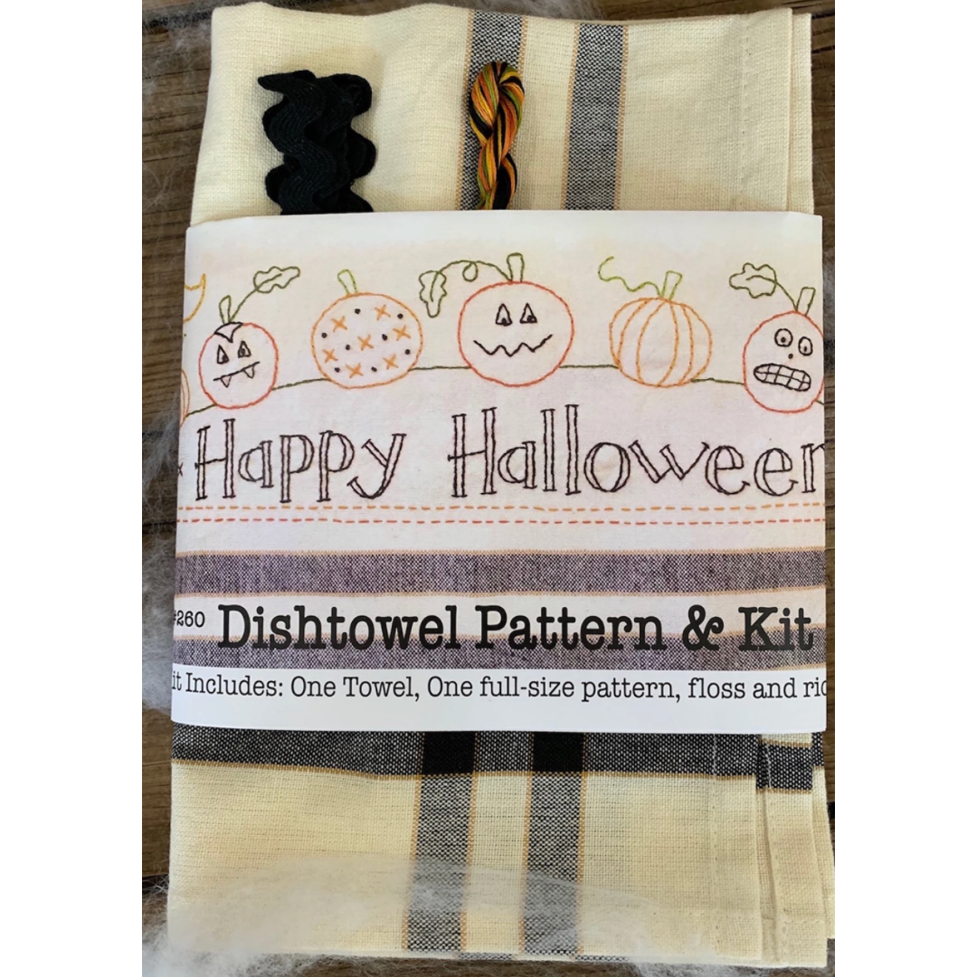 Berroots ~ Happy Halloween Embroidery Dishtowel Kit