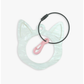 Fraymeworks | Needlepoint Bag Tag: Cat - Black