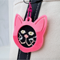 Fraymeworks | Needlepoint Bag Tag: Cat - Black