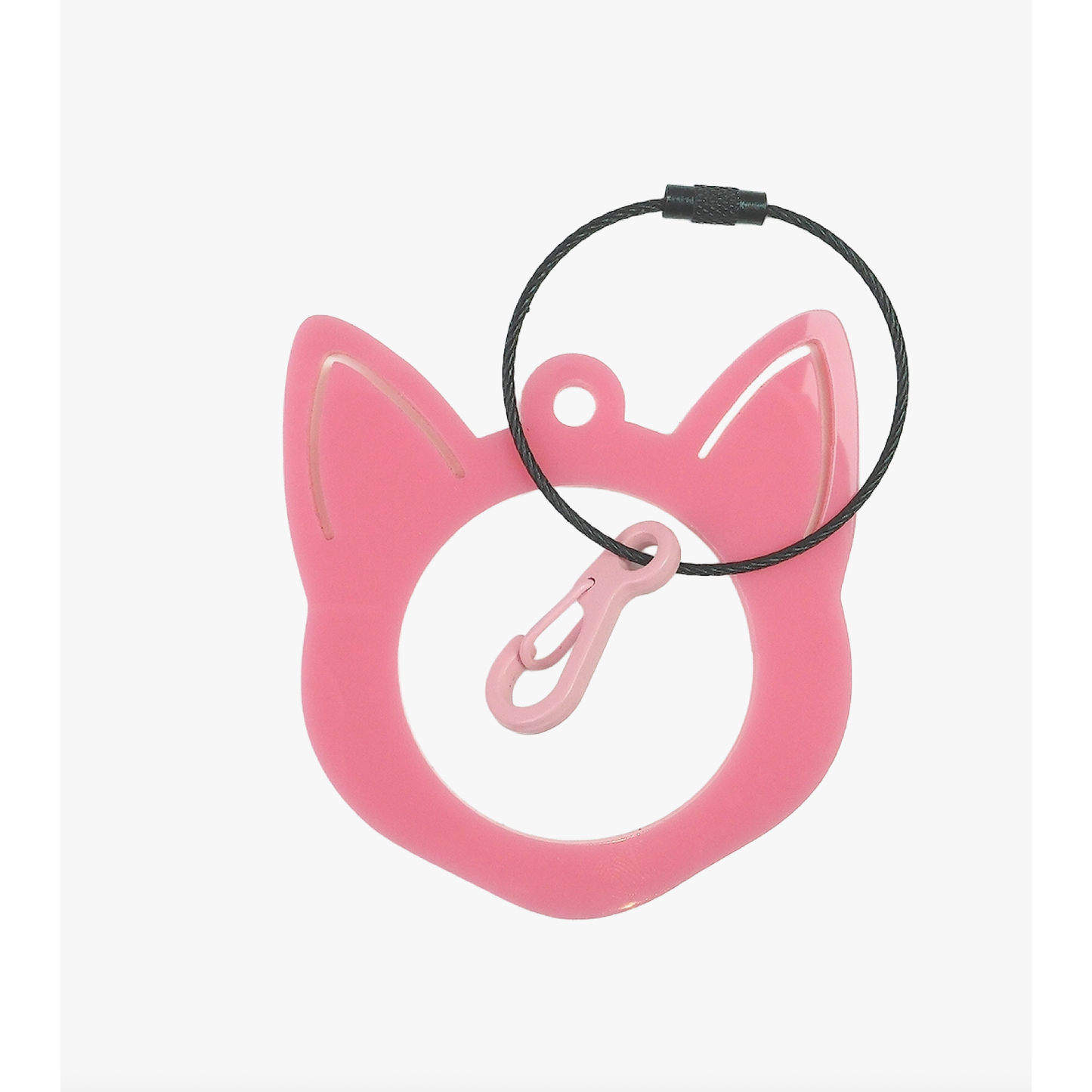 Fraymeworks | Needlepoint Bag Tag: Cat - Black