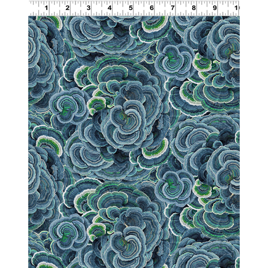 Nature Study ~ Digital Turkey Tail ~ Y4856-88 Denim