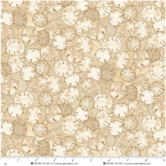 Oak and Berries ~ Silver Doller Petals ~ 3651-44 Cream