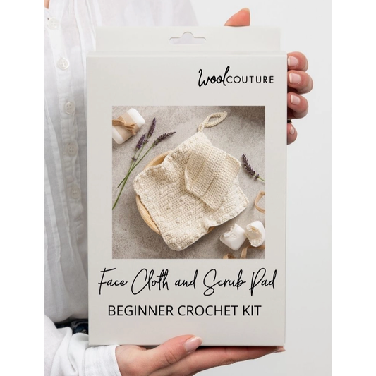 Wool Couture Company | Face Cloth and Scrub Pad Crochet Kit - Baby Blue