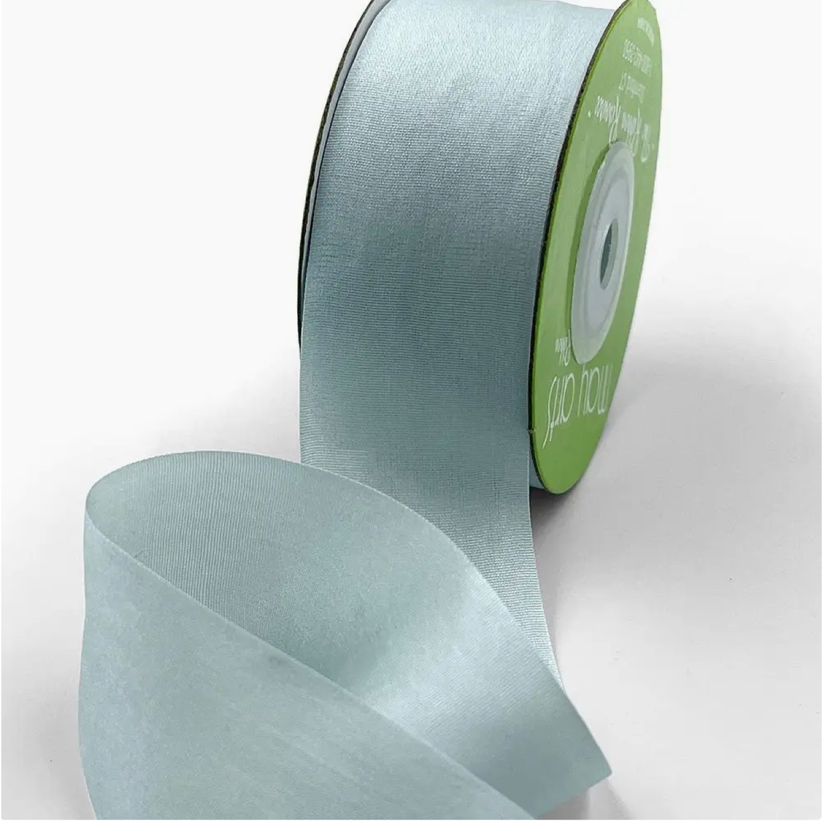 May Arts Ribbon | 1.25" Pale Blue Hand-Dyed Woven 100% Silk Ribbon