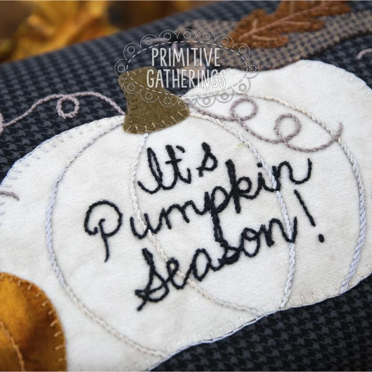 Primitive Gatherings ~ Pumpkin Season Wool Applique Kit