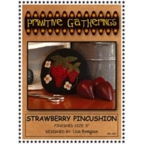 Primitive Gatherings ~ Strawberry Pincushion Wool Applique Kit