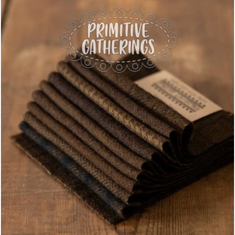 Primitive Gatherings Wool Charms - Chocolate