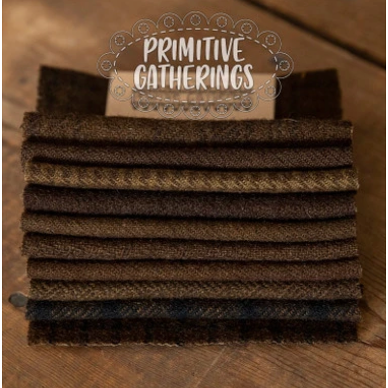 Primitive Gatherings Wool Charms - Chocolate