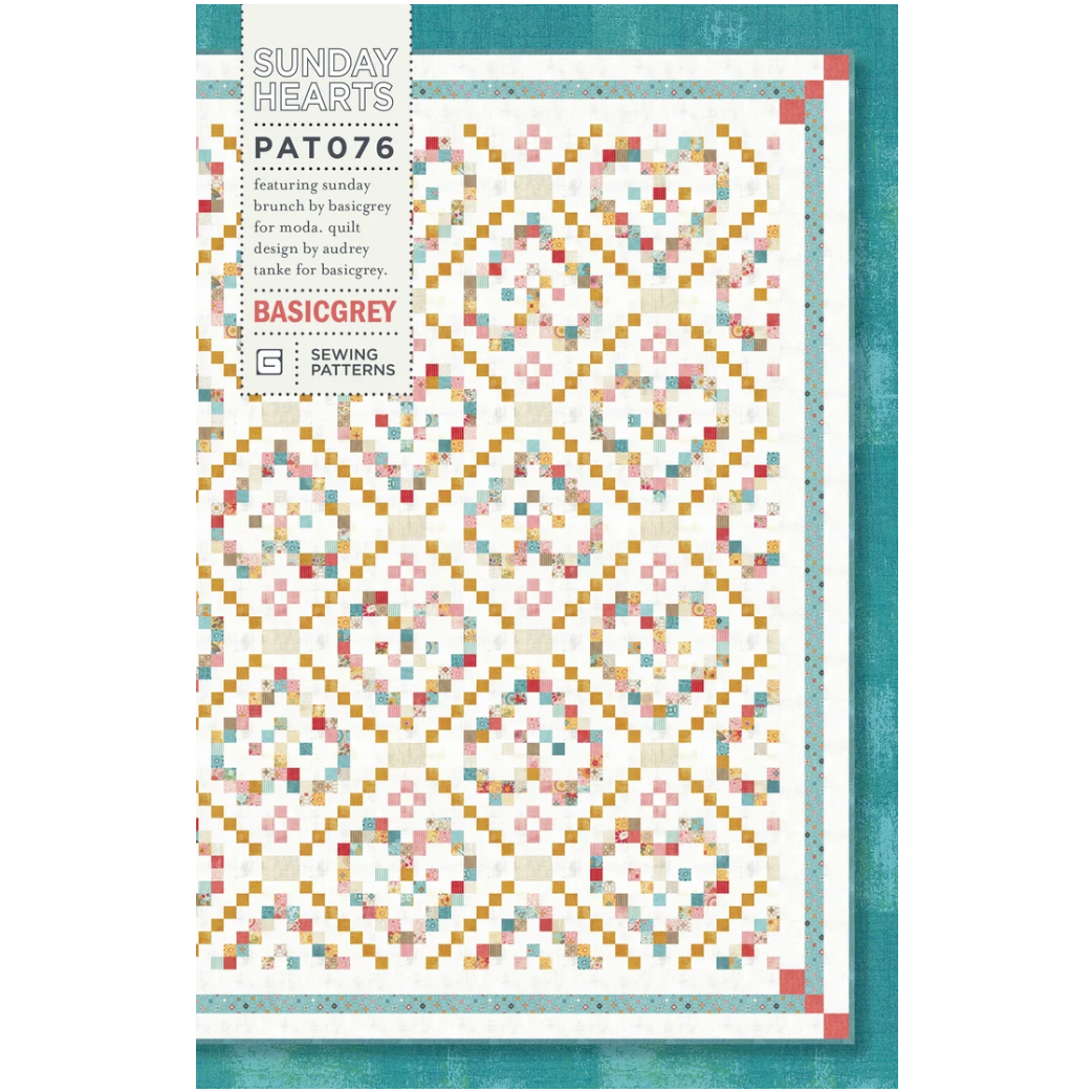 BasicGrey ~ Sunday Hearts Quilt Pattern