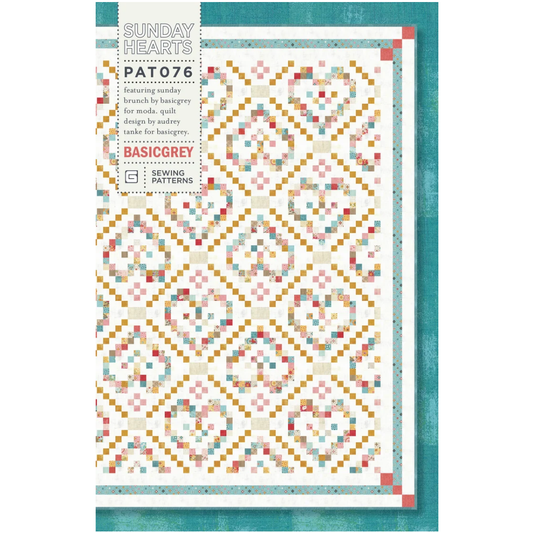 BasicGrey ~ Sunday Hearts Quilt Pattern