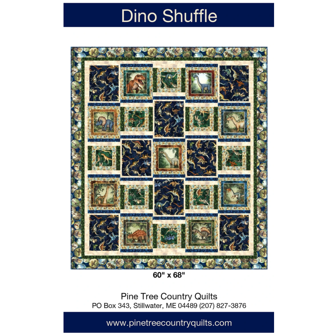 Pine Tree Country Quilts ~ Dinso Shuffle Quilt Pattern and/or Kit