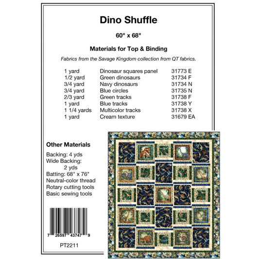Pine Tree Country Quilts ~ Dinso Shuffle Quilt Pattern and/or Kit