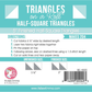 ﻿It's Sew Emma ~ Triangles on a Roll 5in Half Square 50ft Roll