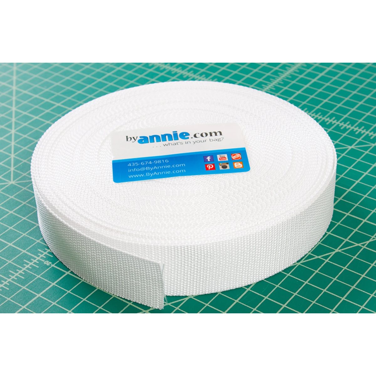 byAnnie ~ White Polypro Strapping 1.5" wide