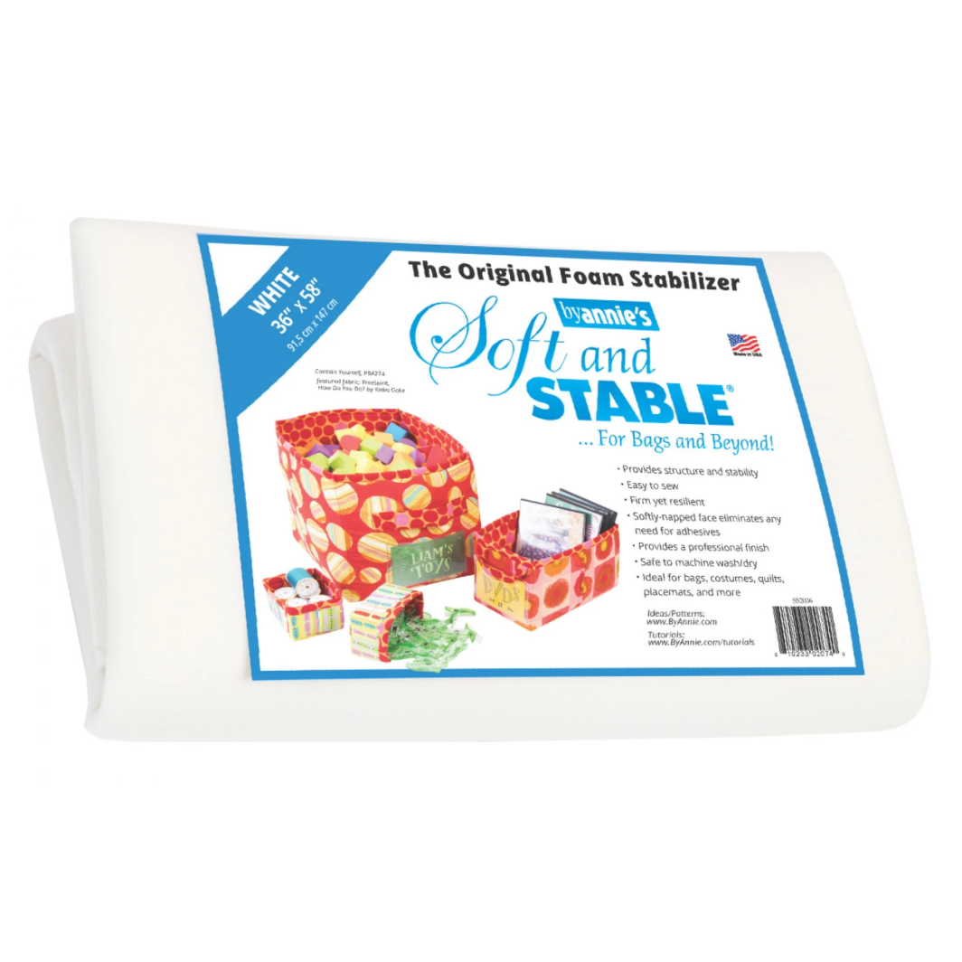 Soft and Stable White 100% Polyester Foam Stabilizer 36in x 58in