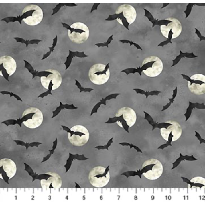 Twilight ~ Moons and Bats ~ 29821-94 Dark Grey