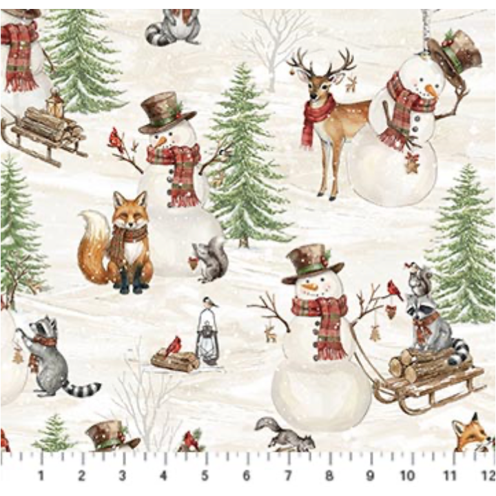 Winter Gathering ~ Scenic ~ DP29892-11 Cream Multi