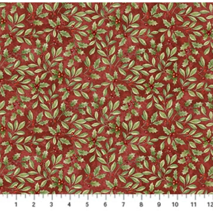 Winter Gathering ~ Holly ~ DP29896-24 Red Multi