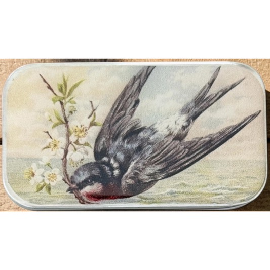 Tin Container Small  | Spring Swallow