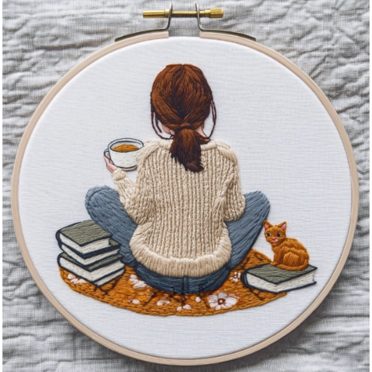 Darby and Windsor | Books, Tea and Friends Embroidery Kit