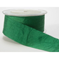 May Arts Ribbon | 1.5 Inch Faux Silk Wrinkled Ribbon | Green