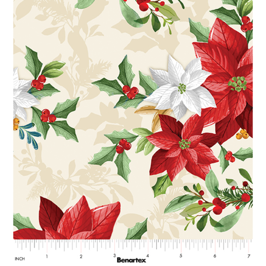 Heartland Holiday | Poinsettia Bouquet 15175-07 Cream