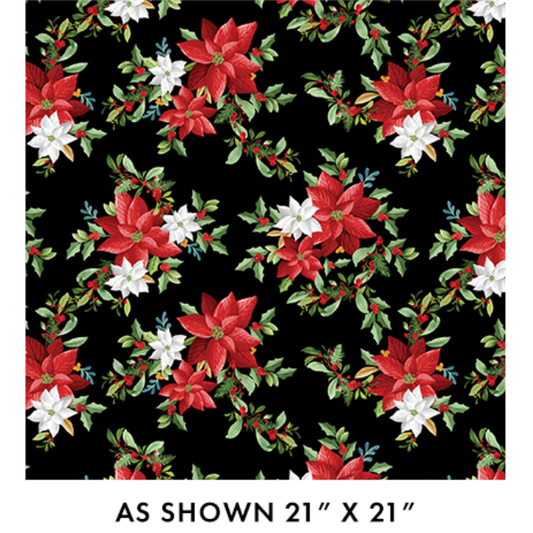 Heartland Holiday | Poinsettia Bouquet 15175-12 Black