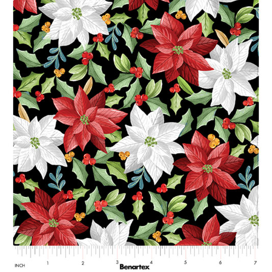 Heartland Holiday | Holiday Poinsettia 15177-12 Black