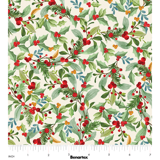 Heartland Holiday | Leaves & Berries 15178-07 Cream