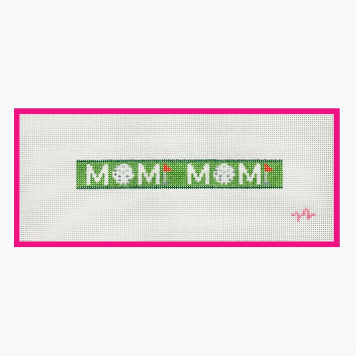 Code Thread Needlepoint | Golf Mom Keyfob Needlepoint Canvas