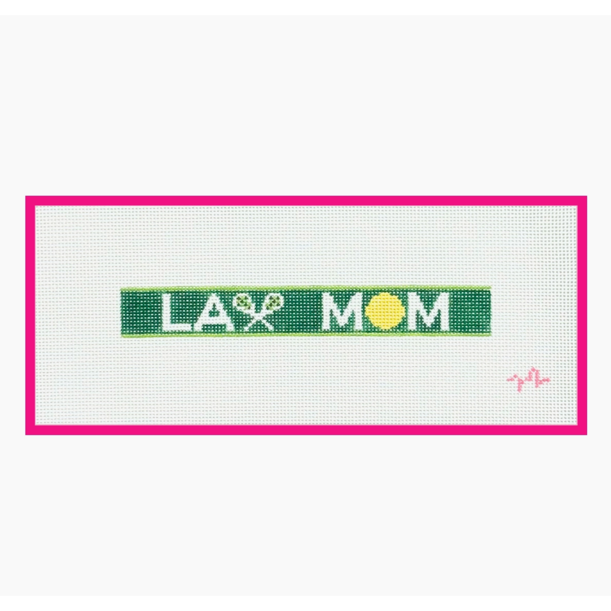 Code Thread Needlepoint | Lacrosse Mom Keyfob Needlepoint Canvas